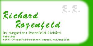 richard rozenfeld business card